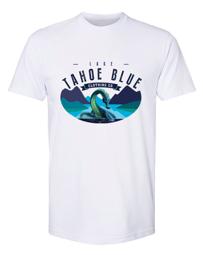 Lake Tahoe Blue Clothing Company white t-shirt